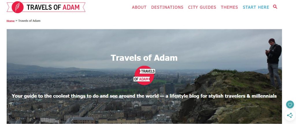 Travels of Adam Website