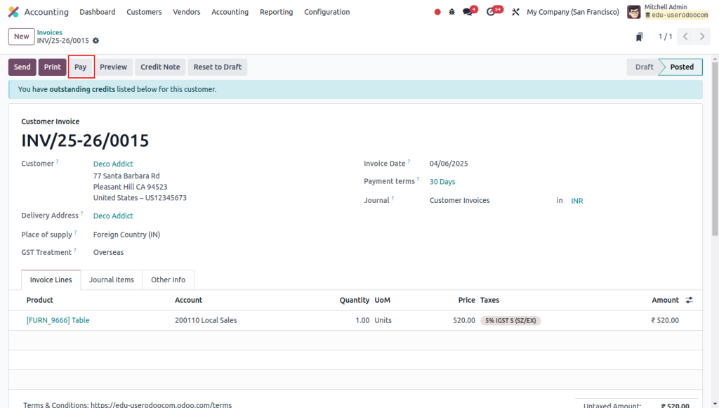 Create Customer Invoice in Odoo [Step by Step Guide]