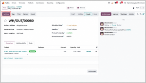 Odoo Delivery page